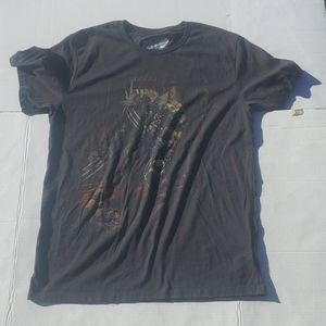 Large Gray Wolverine Graphic Tee Shirt.